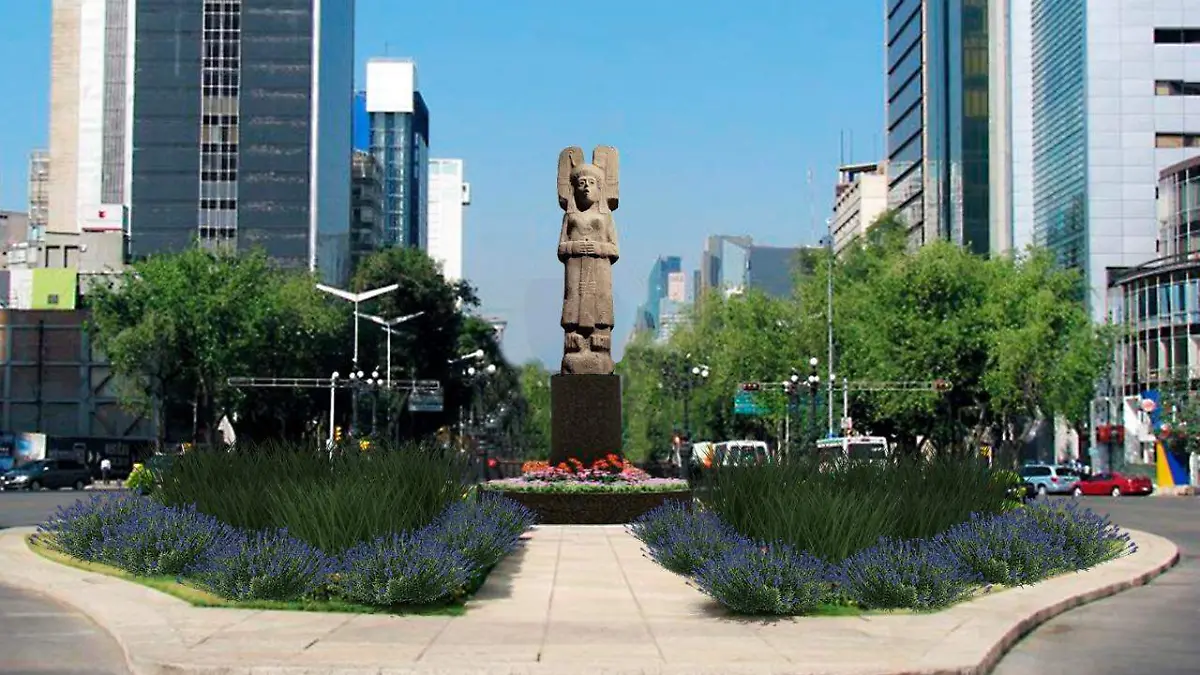 Escultura de La joven de Amajac sustituirá a la de Cristobal Colón en Paseo de la Reforma